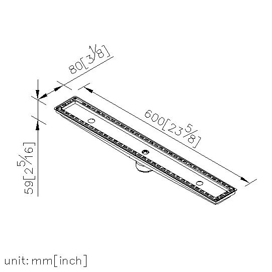 Embedded Floor Drain 600*80mm thumbnail 2