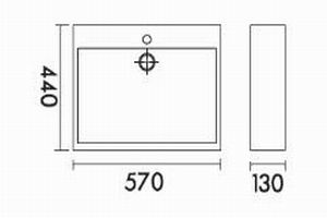 Lavatory Basin - Rectangle thumbnail 2