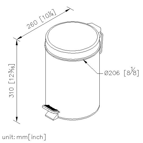Garbage Can - Round Shape (5L)(#304) thumbnail 2