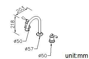 Two-Handle Basin Faucet thumbnail 2
