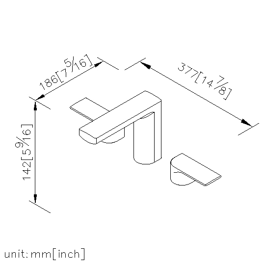 Two-Handle Basin Faucet (Lead-Free Brass) thumbnail 2