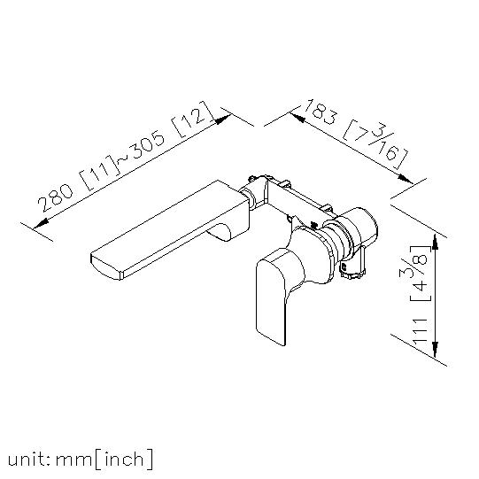 Wall-Mounted Basin Mixer  thumbnail 2