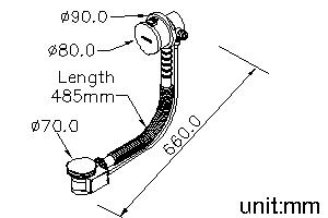 Still One Bath Mixer W/Pop-Up Waste & Overflow thumbnail 2