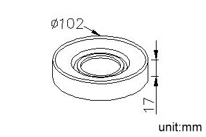 Glass Basin Seat (O.D 102*H 17mm) thumbnail 2