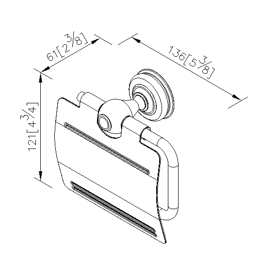 Toilet Tissue Holder With Lid thumbnail 2