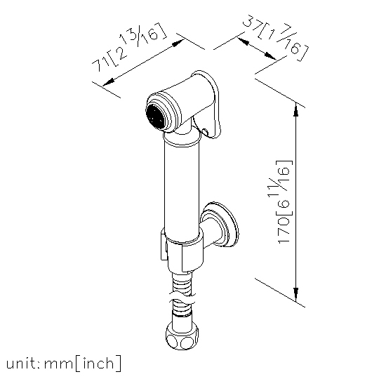 Sprayer W/Hose & Fixed Wall Bracket thumbnail 2