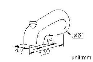 1/2" Brass Diverter Spout thumbnail 2