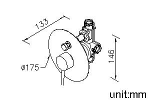 Concealed Valve W/Diverter W/O Inlet Stop Version(Slimmed-Down Valve)(1~4 kg/cm^2) thumbnail 2