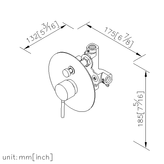 Concealed Valve W/Diverter & Check Valve W/ Inlet Stop Version(1~4 kg/cm^2) thumbnail 2