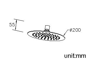 Showerhead 200mm (Stainless Steel) thumbnail 2