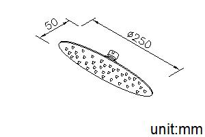 Showerhead 250mm (Stainless Steel) thumbnail 2