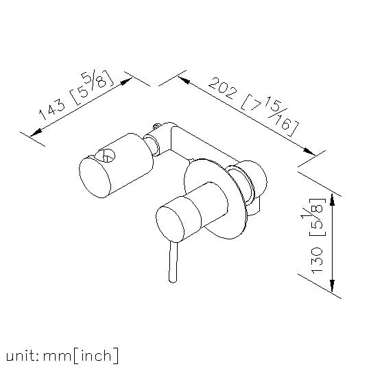 Concealed Shower Mixer W/Shower Holder & Supply Elbow thumbnail 2