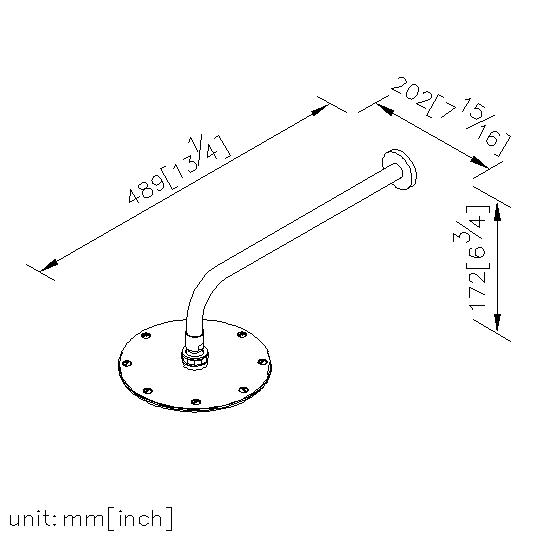 Wall-Mounted 8" Showerhead thumbnail 2