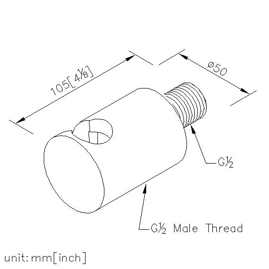 Hand Shower Holder W/Supply Elbow & 5cm Nipple thumbnail 2