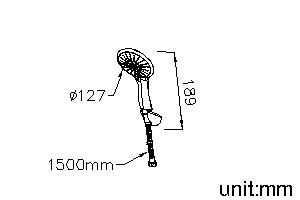Hand Shower W/Hose & Bracket  thumbnail 2
