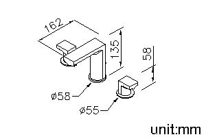 Two-Handle Basin Faucet W/Lift Rod thumbnail 2