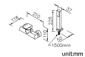 Shower Mixer W/Hand Shower & Hose & Wall Bracket thumbnail 2