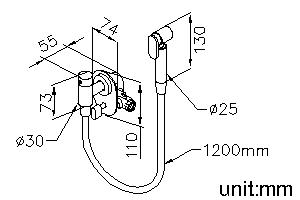 Mixer & Valve W/Adjustable Valve & Sprayer & Bracket & Hose thumbnail 2