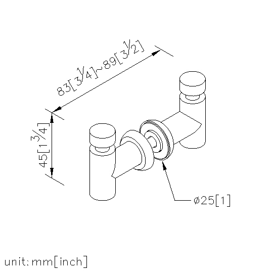 Through-Glass Double Robe Hook thumbnail 2