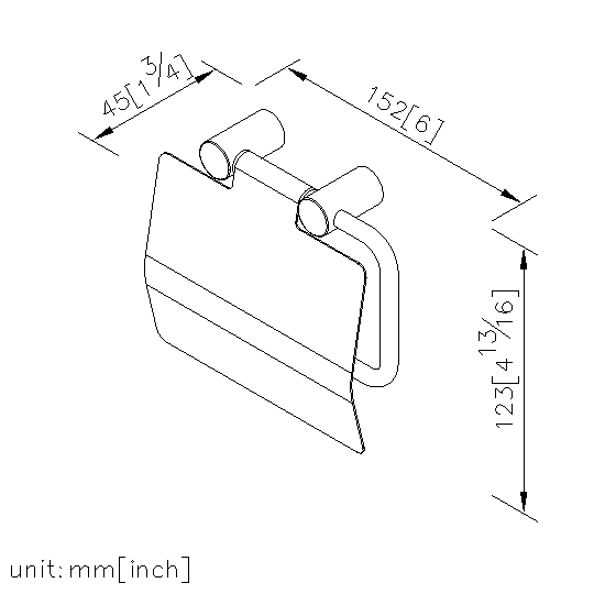 Toilet Tissue Holder W/Lid (Stainless Steel) thumbnail 2