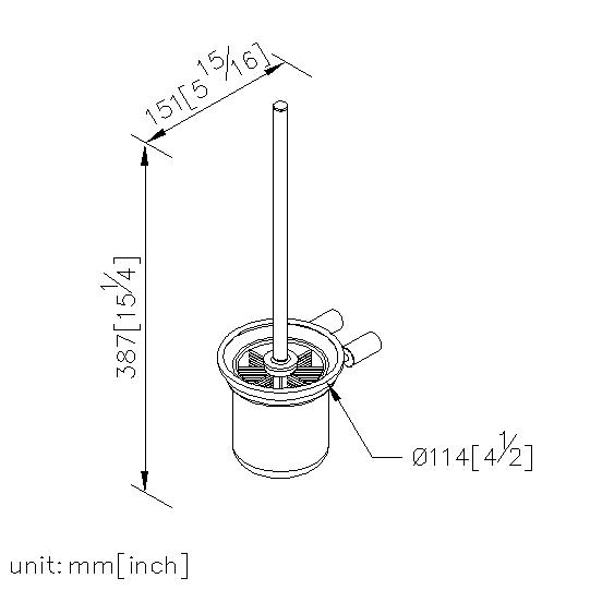 Toilet Brush Holder (Stainless Steel) thumbnail 2