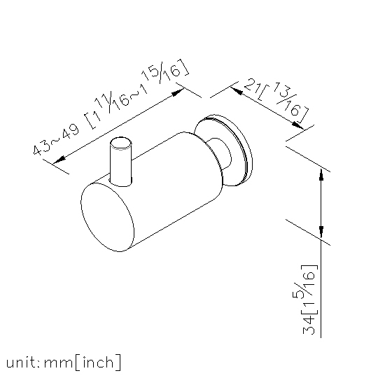 Through-Glass Single Robe Hook thumbnail 2