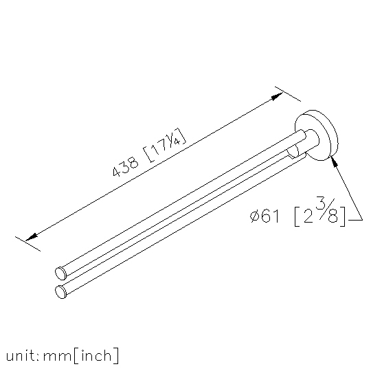 Swivel Double Towel Bar thumbnail 2