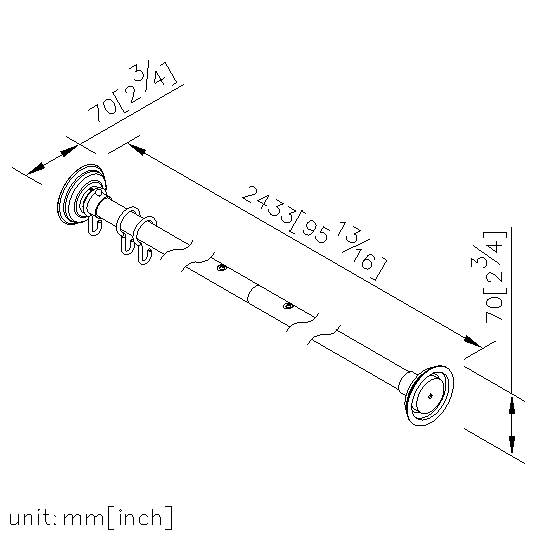 Shower Rod (253cm) thumbnail 2