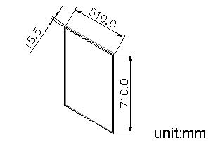 Mirror with Aluminum Frame 710*510mm thumbnail 2