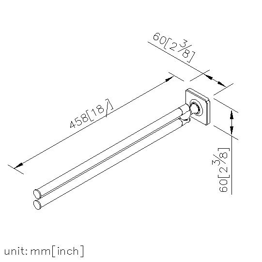 Swivel Double Towel Bar thumbnail 2