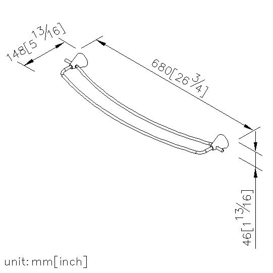 Double Towel Bar (600mm) thumbnail 2