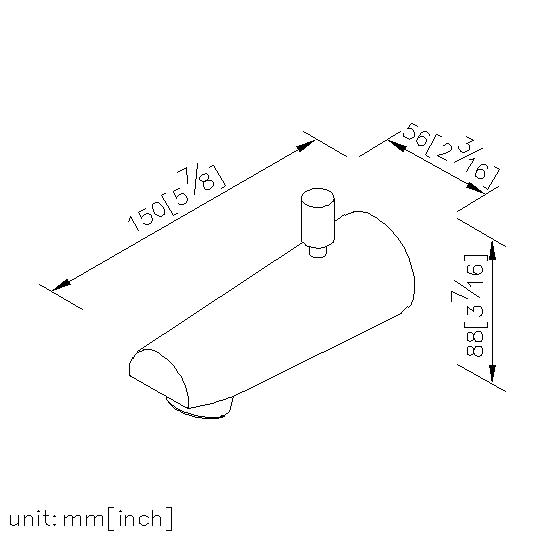 Tub Spout W/ Diverter thumbnail 2