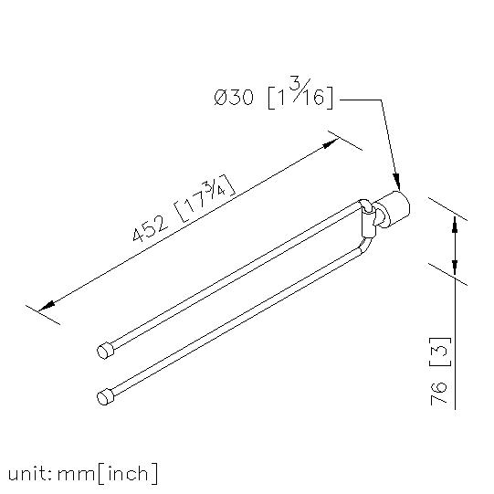Swivel Double Towel Bar thumbnail 2
