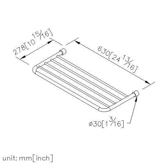 Bath Towel Rack (600mm) thumbnail 2
