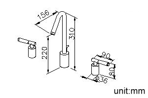 Two-Handle Widespread Basin Faucet W/Lift Rod thumbnail 2