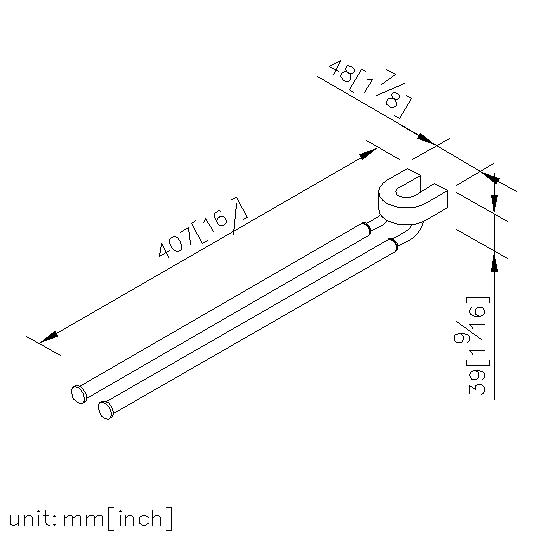 Swivel Double Towel Bar thumbnail 2