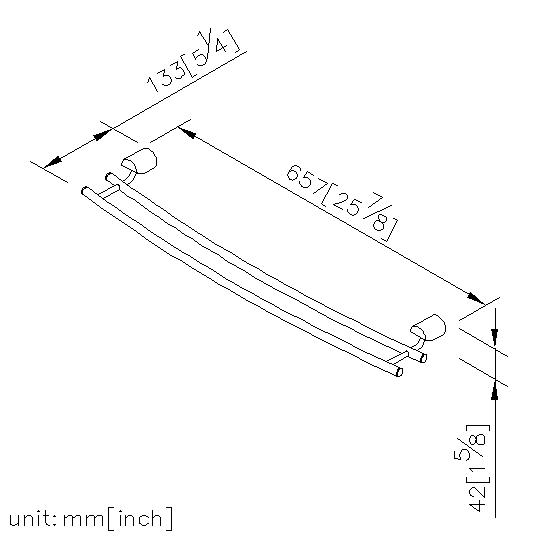 Double Towel Bar (600mm) thumbnail 2