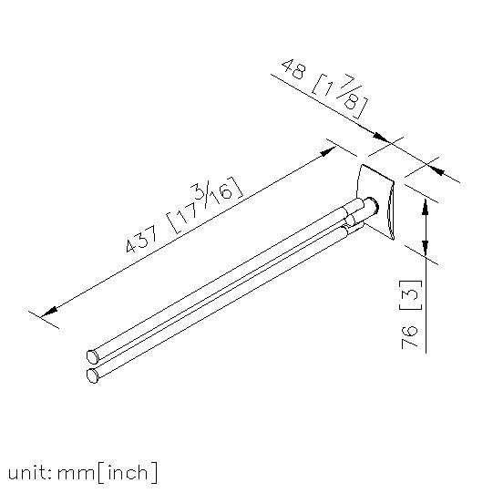 Swivel Double Towel Bar thumbnail 2