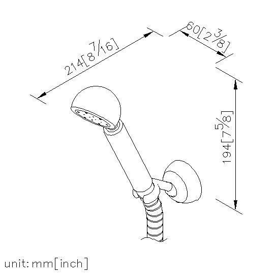Hand Shower W/Hose & Wall Bracket thumbnail 2