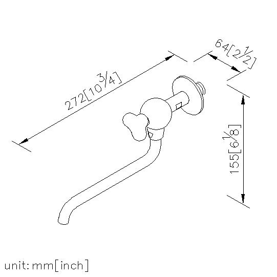 Kitchen Faucet (Wall-Mounted/Cold Only) thumbnail 2