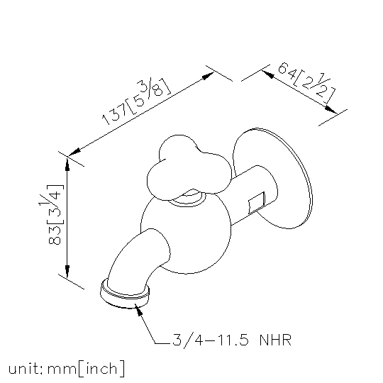 Hose Bib (White)(3/4 NHR) thumbnail 2