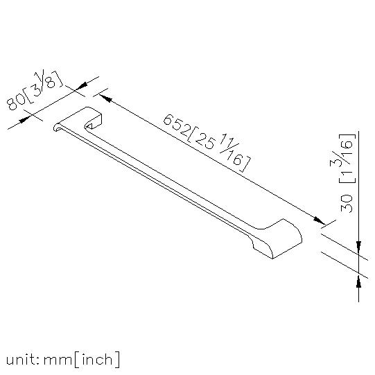 Towel Bar (600mm)(Black Coating) thumbnail 2