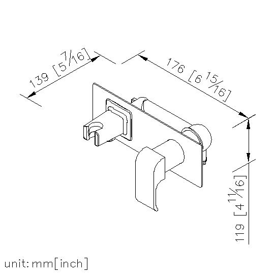 Hand Shower Holder & Handle & Faceplate For Concealed Shower Mixer thumbnail 2