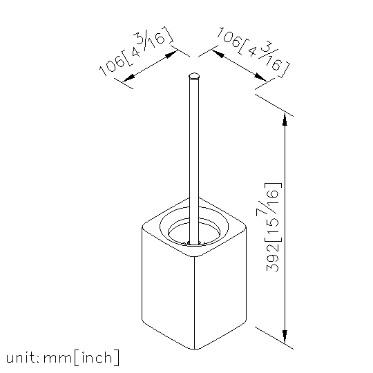 Freestanding Toilet Brush Holder thumbnail 2