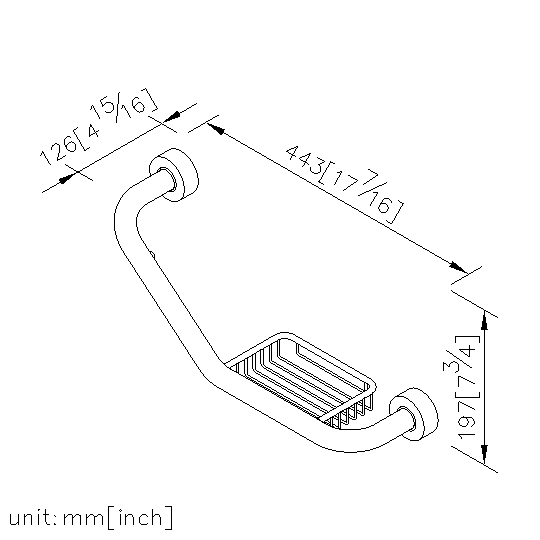 Angle Grab Bar W/Basket thumbnail 2