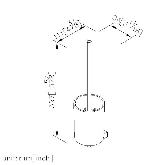 Toilet Brush Holder (Glass) thumbnail 2