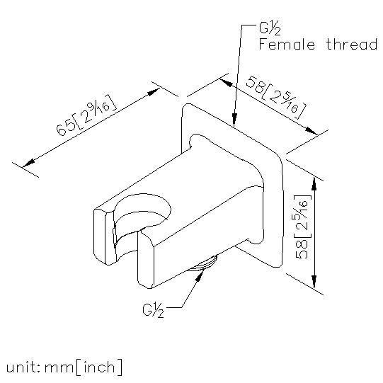 Hand Shower Holder W/Supply Elbow thumbnail 2