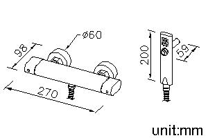 Shower Mixer W/ Hand Shower & Hose & Wall Bracket thumbnail 2
