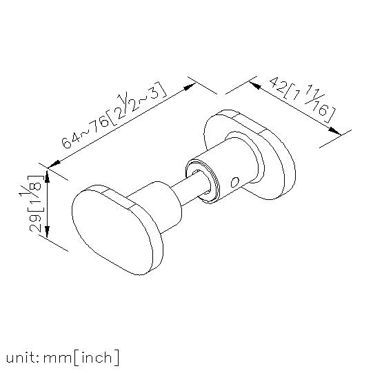 Through-Glass Double Robe Hook thumbnail 2