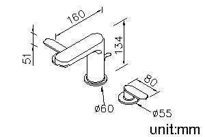 Two-Handle Basin Faucet W/Lift Rod thumbnail 2